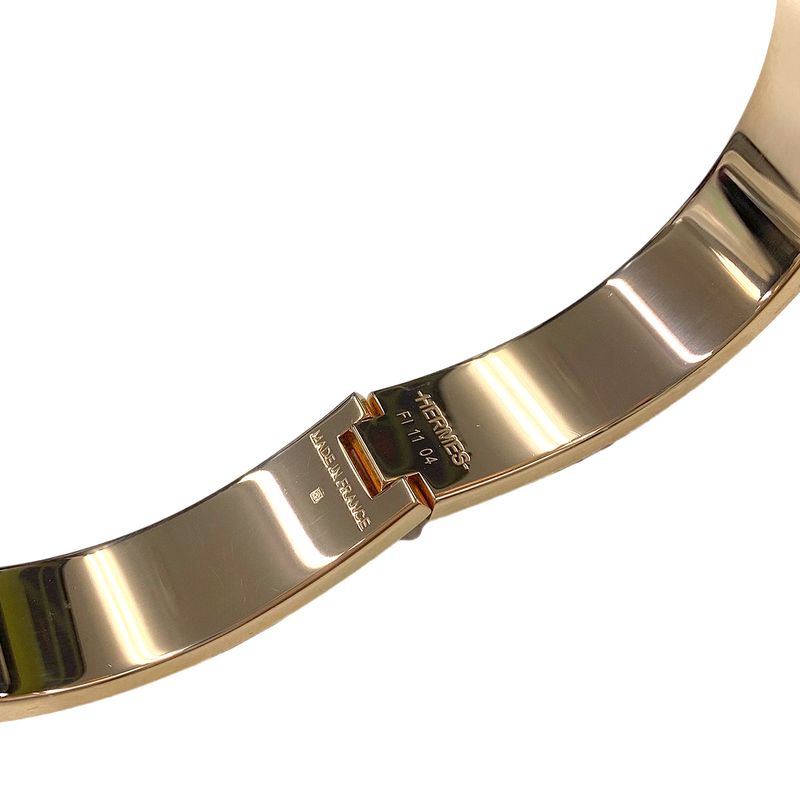 Exhibited Hermes Clic H Fan Bangle Bracelet Pink Gold Accessory Clic H 90299231