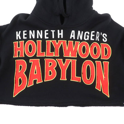 Gucci 22AW 688197 100% Cotton Hollywood Babylon Cropped Hoodie With Rhinestones