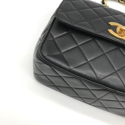 Chanel Quilted Big CC Logo Chain Shoulder Bag Black