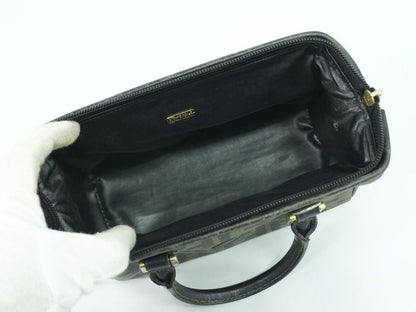 Authentic Fendi Zucca Mini Boston Bag Handbag PVC Brown Zucca Bag Pre-owned