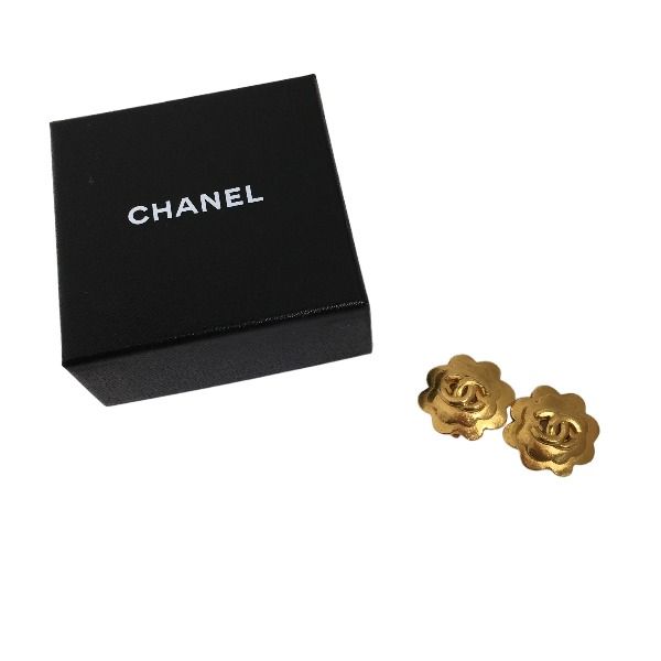 Chanel Large Fashion Accessory Coco Mark Earrings Chanel Gold