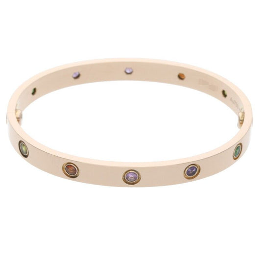 Cartier LOVE Bracelet Love Bracelet 18K Pink Gold Multi-stone Bracelet Men's 17
