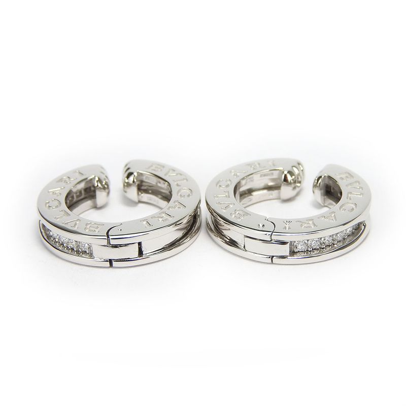 Bulgari Earring B-zero1 18K White Gold Diamond Approx 14.4g White Gold Jewelry