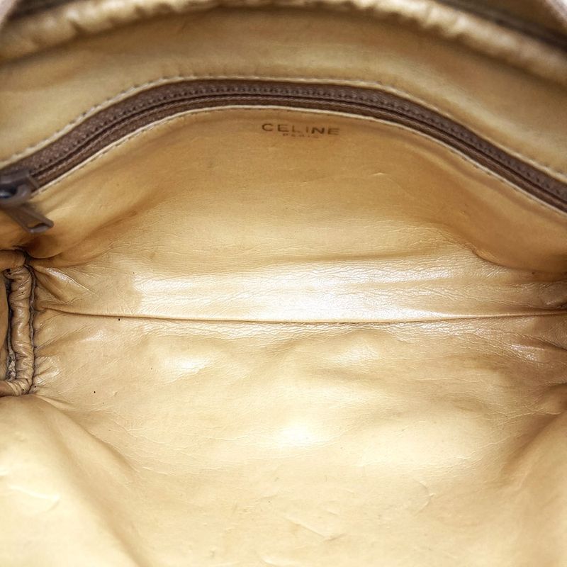 Celine Crossbody Shoulder Bag Vintage Beige Pvc/leather Ladies High Brand