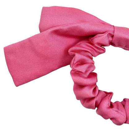 (near Fine) Chanel Aa9064 Logo Silk Ribbon Chou Pink Hair Accessory W/box Used