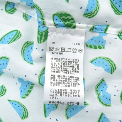 Hermes Watermelon Pattern Size 37 Cotton Multicolor Long Sleeve Shirt 1672