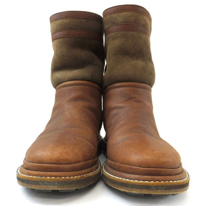 Chanel Mouth Boots Brown Size 37 24.0cm (9.45in) Leather Suede