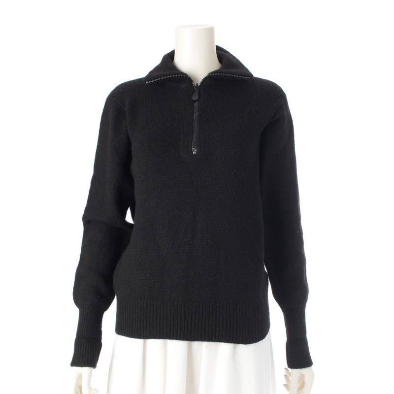 Chanel 96A Cashmere Back Logo Deca Coco Mark High Neck Knit Sweater Top