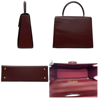 Cartier Handbag Bordeaux Must Excellent Condition Leather Preowned Cartier