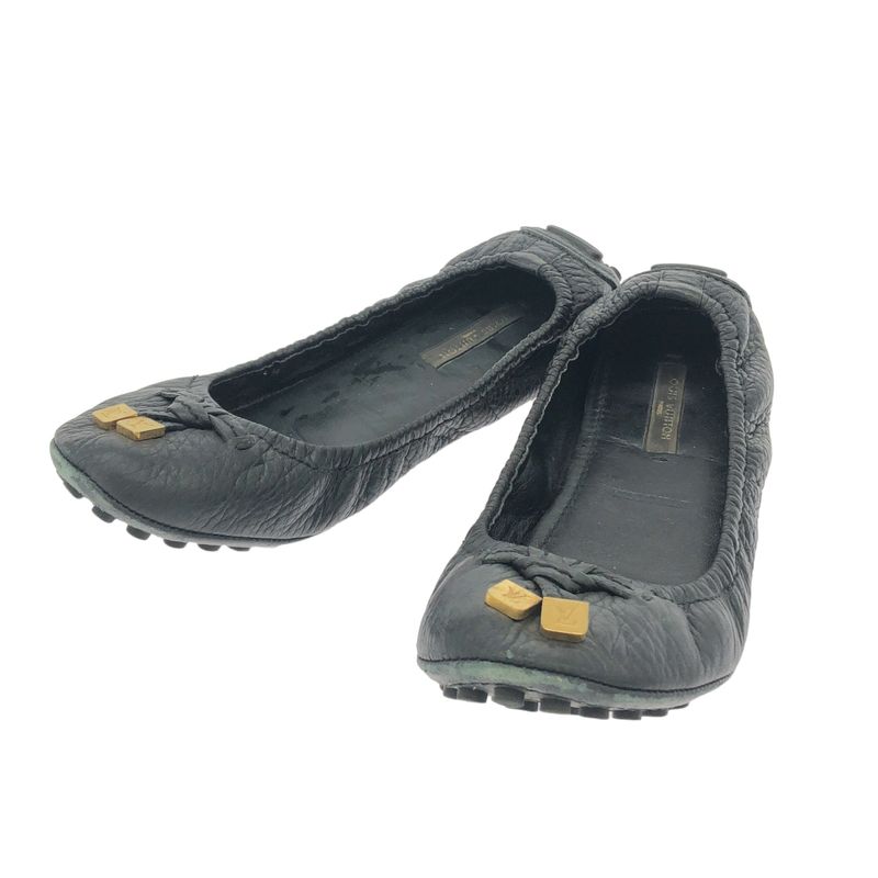 Louis Vuitton Tassel Driving Ballet Shoes Cl1028 Black 35 1 2