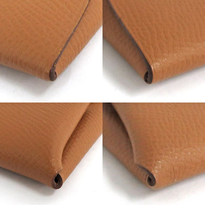 Hermes Bastia Gold Vo-epson Coin Case D Engraved 2019 Brown