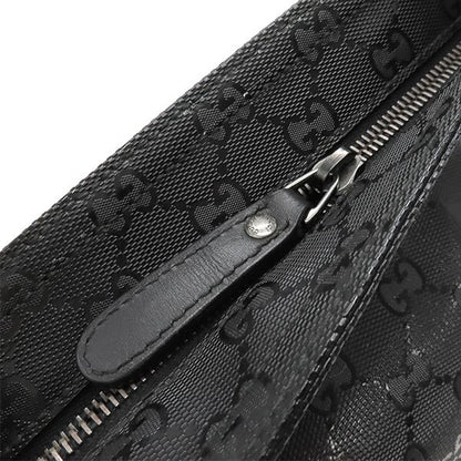 Gucci Shoulder Bag GG Imprime Shoulder Bag PVC Black Silver Hardware Black