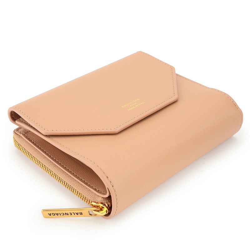 Balenciaga Bifold Wallet Envelope Beige