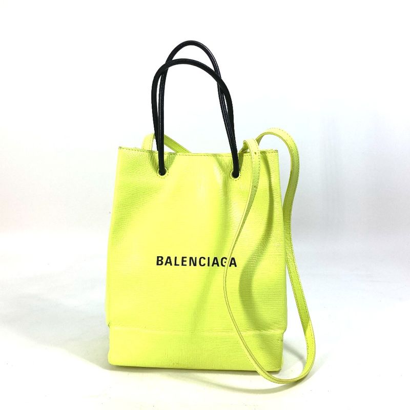 Balenciaga Tote Shopping Tote XS 568817 Leather Yellow