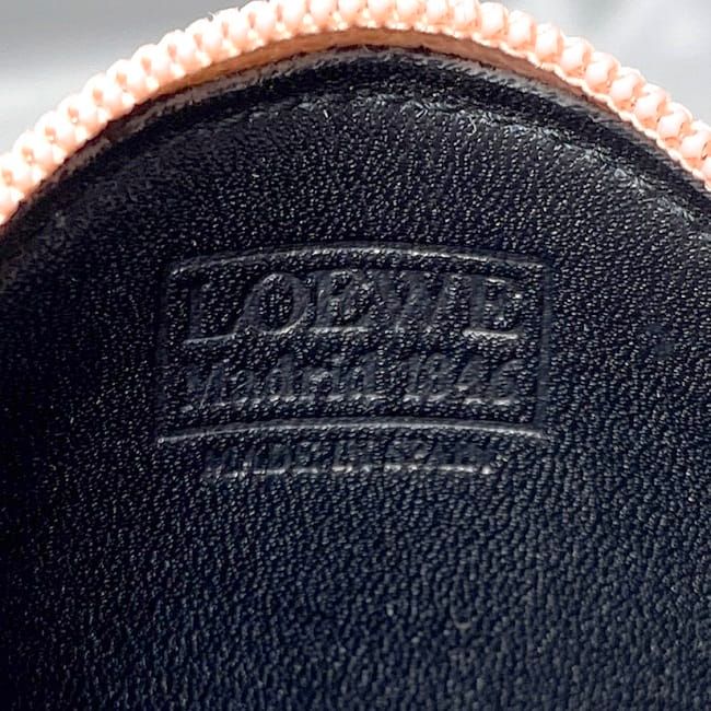 Loewe Coin Case Pink Anagram Excellent Condition Coin Purse Leather Preowned L26