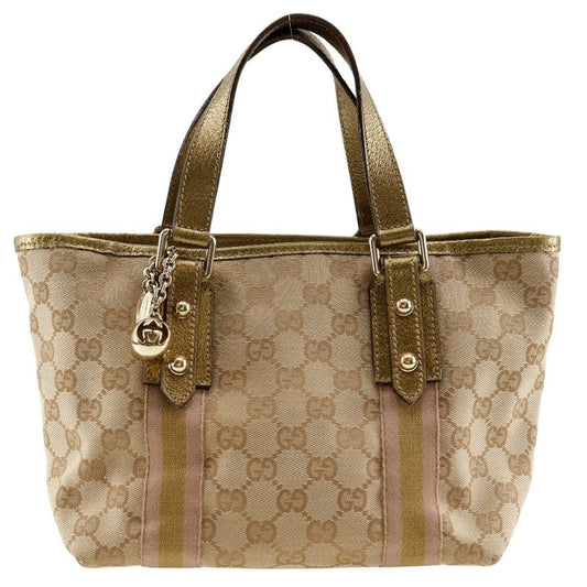 Gucci 139261 GG Canvas And Leather Brown Women's Handbag