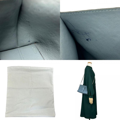 Loewe Shoulder Bag Anagram Leather Blue Gold Hardware Crossbody Chain Women