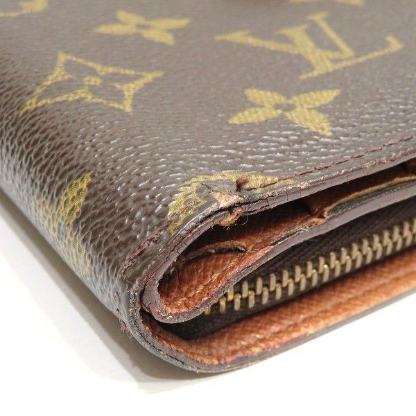 Louis Vuitton Monogram Porte Papier Zip M61207 Round Zipper Bifold Wallet Unisex