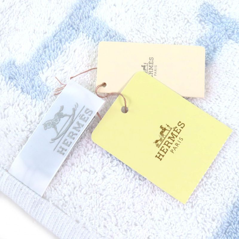 Hermes 102193m Avalon 100% Cotton Baby Bath Towel Baby Blanket Light Blue With
