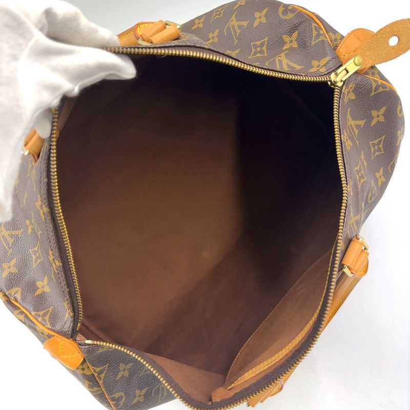 Louis Vuitton Speedy 40 Monogram Leather X PVC Brown Handbag Gold M41522