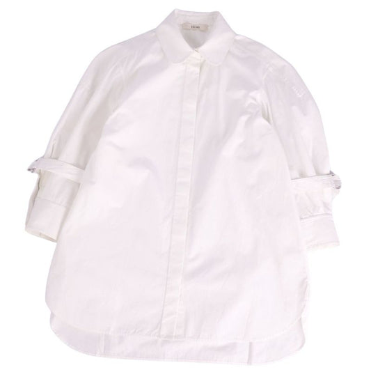 Celine Shirt Phoebe Period Blouse Cubic Sleeves Cotton