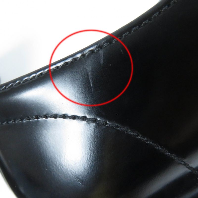 Prada 1e249n Lace-up Brushed Leather Shoes Black 36.5 With Box And Storage Bag