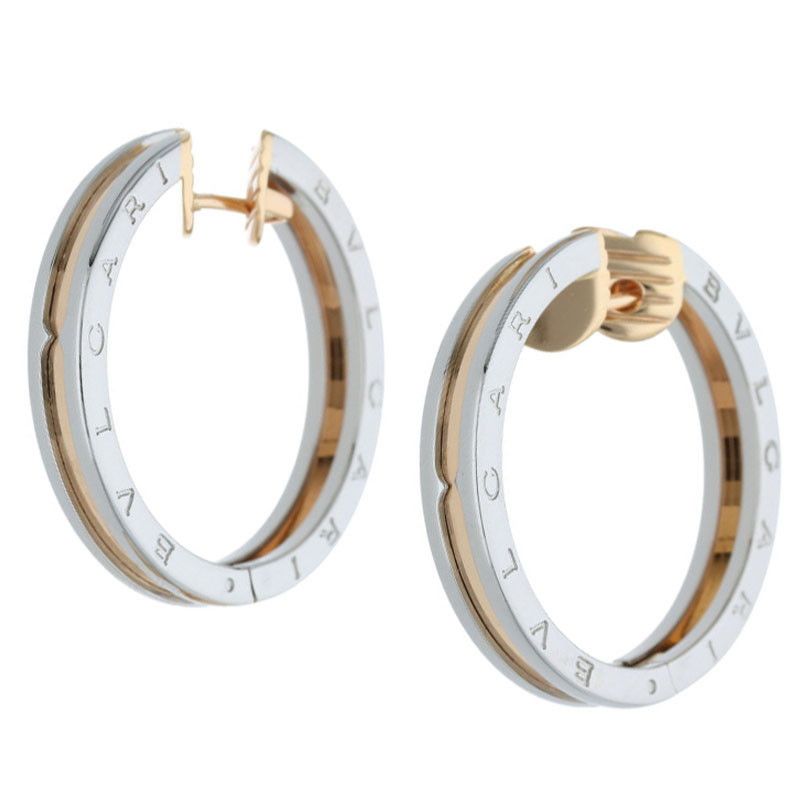 Bulgari B ZERO 1 B ZERO 1 18K Pink Gold Pink Gold SS Set Of 2 Earrings Ladies