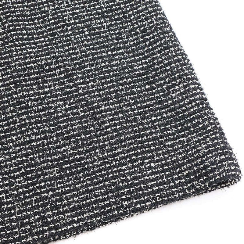 Chanel 2003c Tweed Wool Tight Skirt P20413v11528 Black White 36
