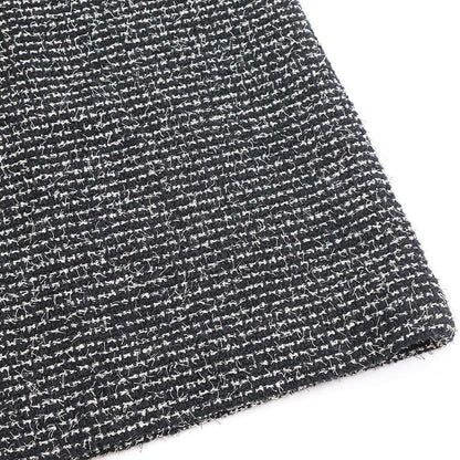 Chanel 2003c Tweed Wool Tight Skirt P20413v11528 Black White 36