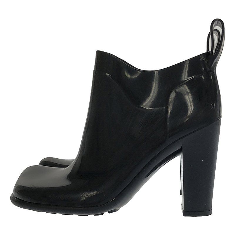 Bottega Veneta - Square Toe Rubber Heeled Short Boots - 35 - Black - Women's