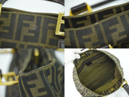 Authentic Fendi Zucca Tote Handbag Canvas Brown 26329 Zucca Bag Pre-owned