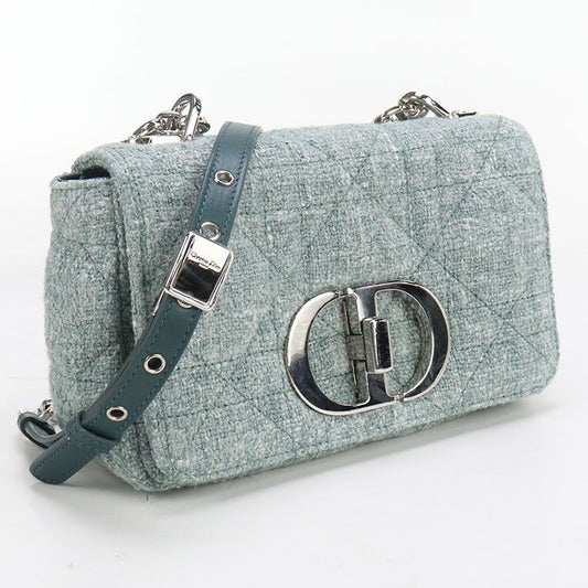 DIOR Small Cannage Dior Caro M9241 Shoulder Bag Tweed Women's