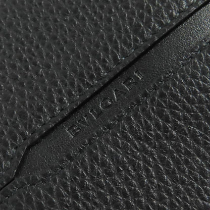 Bvlgari 280922 OCTO Leather Logo Shape Stamped Bifold Long Wallet