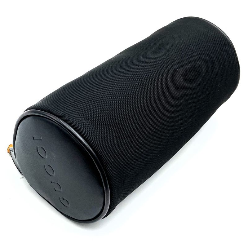 Gucci 039 1669 Pouch Small Bag Bamboo Nylon Leather Black Women