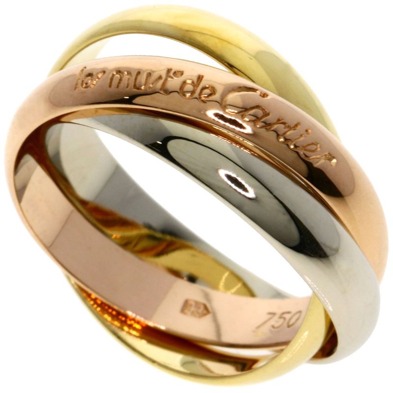 Cartier Trinity #53 Ring 18K Yellow Gold 18K White Gold 18K Pink Gold Ladies