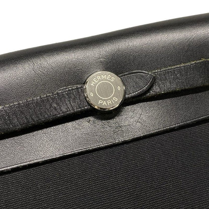 Hermes Shoulder Bag Herbag TPM Black Silver Hardware