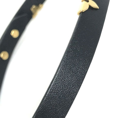 Louis Vuitton Bracelet Bra Scuff Daily Monogram Studded M6557f Leather Black