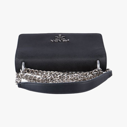 Prada Patina City Chain Black Saffiano Leather 1bd009204