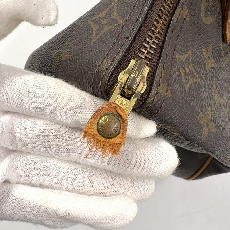 Louis Vuitton Speedy 30 Monogram Leather X PVC Brown Handbag Gold M41526