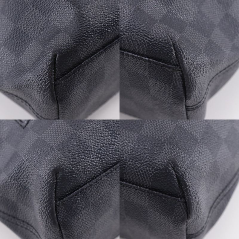 Louis Vuitton Mick MM N40004 Damier Graphite Canvas Black Sr4121 Men's Shoulder
