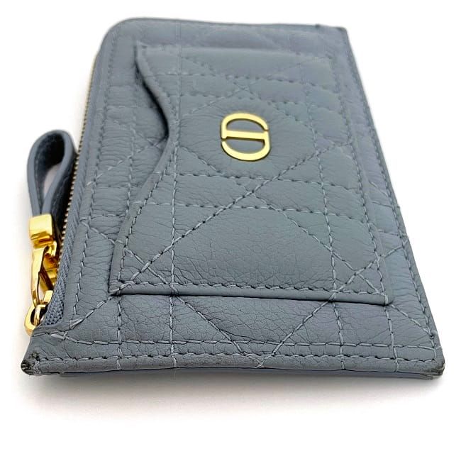 Christian Dior Coin Case Blue Lady Dior Excellent Condition Leather