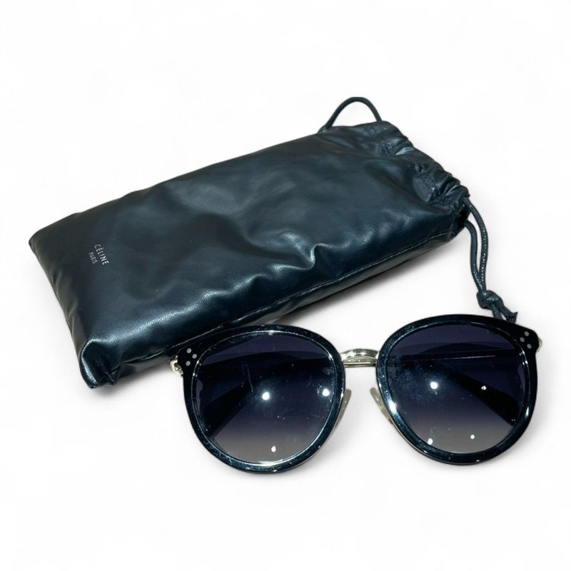 Celine ⑤ Cl40033f Sunglasses Women's Black Gold 56□17140.3