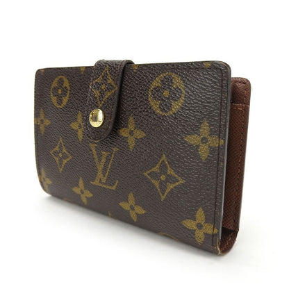 Louis Vuitton Bifold Wallet Portefeuille Viennois M61674 Monogram Brown Gold