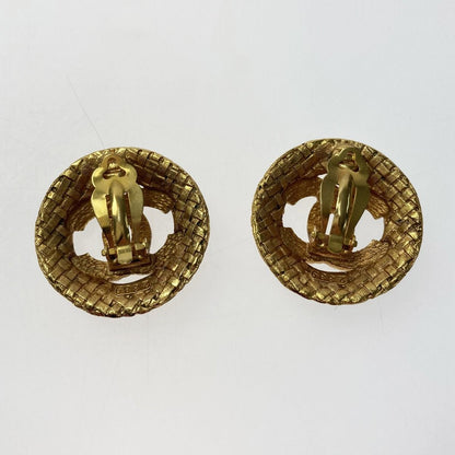 Chanel Cocomark Round Earring GP Gold 29 Vintage