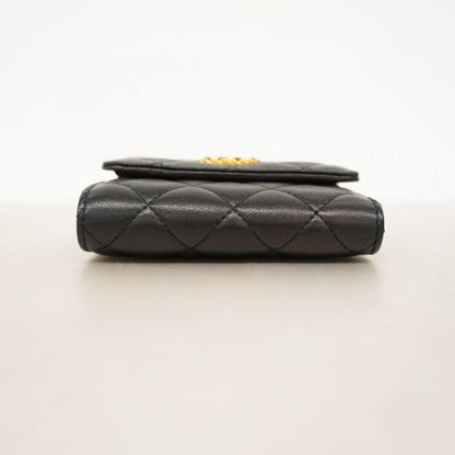 Chanel Trifold Wallet Chanel 19 Lambskin Black Gold Hardware Women