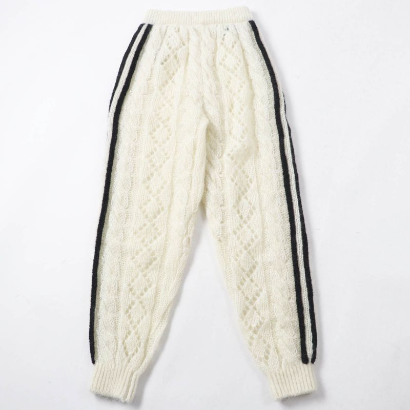 Gucci×adidas Gucci×adidas 721504 Mohair Trefoil Embroidery Knit Long Pants