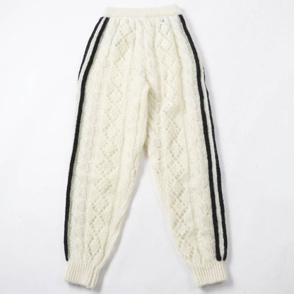Gucci×adidas Gucci×adidas 721504 Mohair Trefoil Embroidery Knit Long Pants