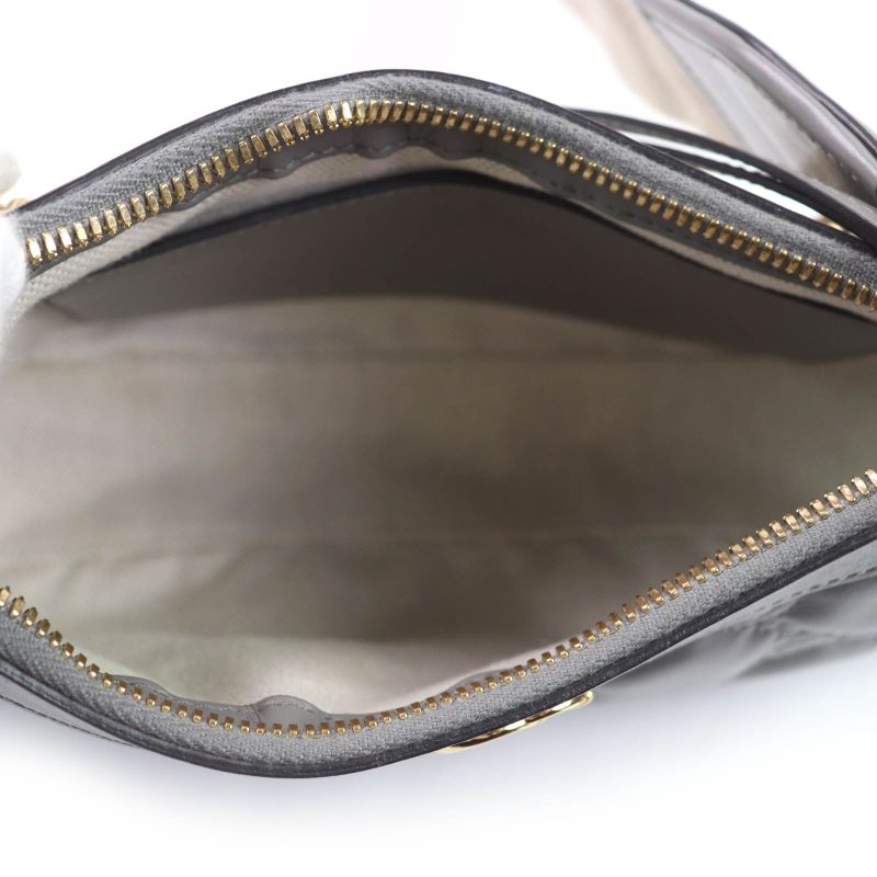 Gucci 735049 Ggmatelasse Leather 2WAY Handbag Shoulder Bag Grey Storage