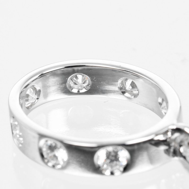 Cartier Love Charm 18kwhite Gold X 7P Diamond Ladies 2.22g Pendant Top