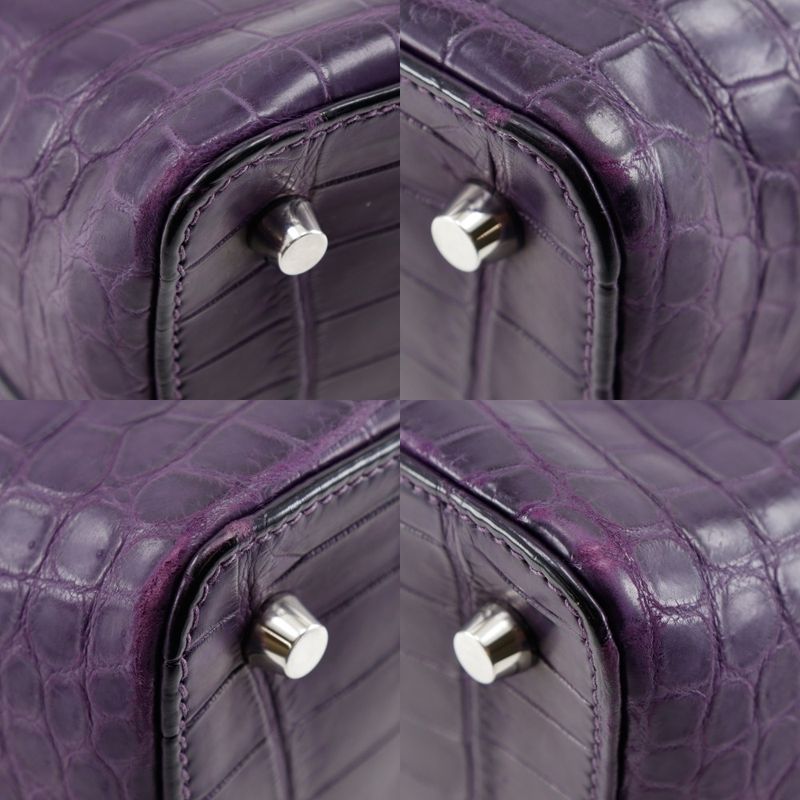 Hermes Toolbox 20 2WAY Shoulder Niloticus Amethyst Purple □O Ladies Handbag